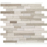 Daltile Minute Mosaix 12" X 12" Random Linear Chenille White