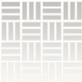 Daltile Color Wheel Mosaic 1" X 3" Lattice Weave Glossy Arctic White