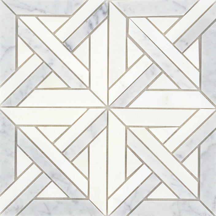 Emser Alluro 12"x12" Mini Castle Silver