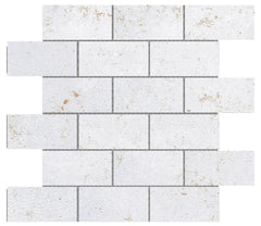 Emser Cogent 12"x12" Mosaic 2"x4" Silver