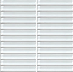 Daltile Color Wave 1" X 6" Mosaic Feather White