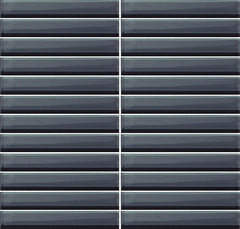 Daltile Color Wave 1" X 6" Mosaic Nine Iron
