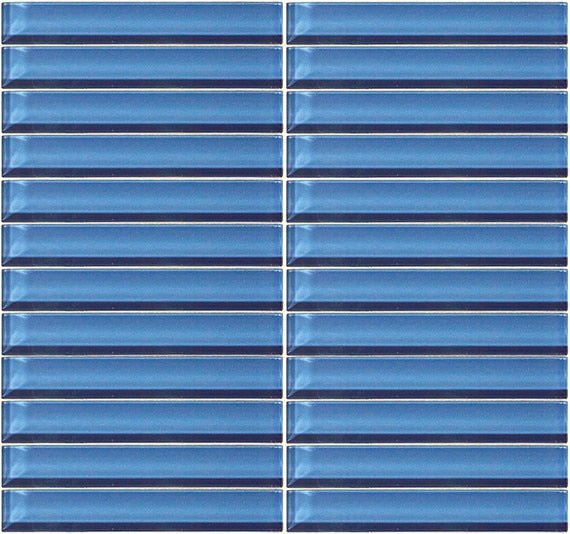 Daltile Color Wave 1" X 6" Mosaic Twilight Blue