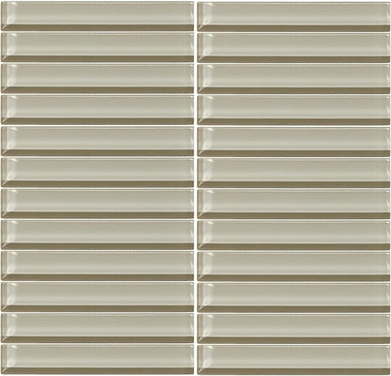 Daltile Color Wave 1" X 6" Mosaic Silver Mink