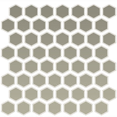 Daltile Color Wheel Mosaic 12" X 14" Hexagon Glossy Architectural Gray