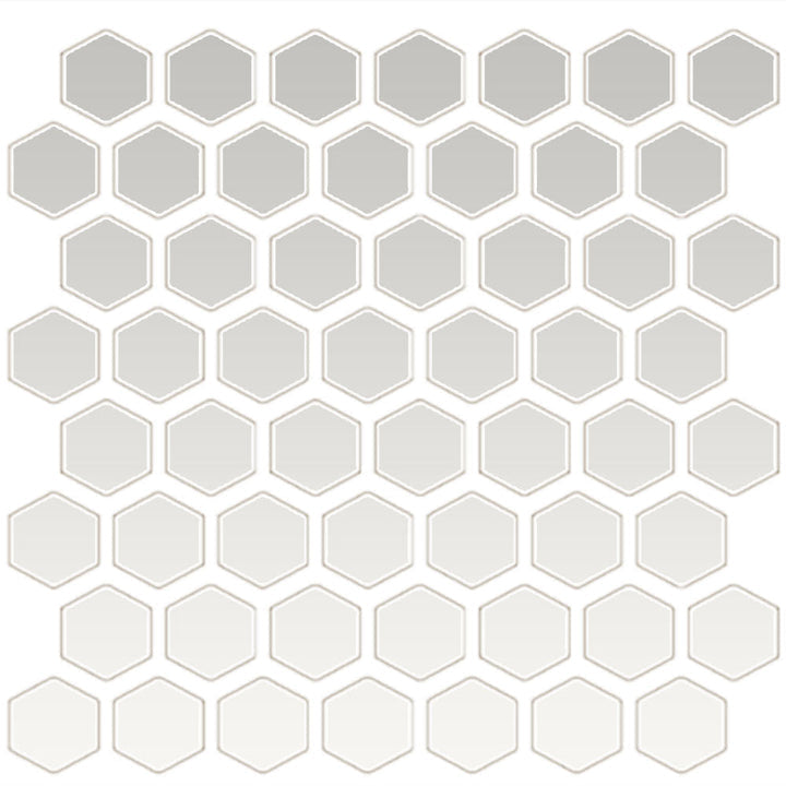 Daltile Color Wheel Mosaic 12" X 14" Hexagon Matte Matte Arctic White