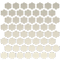 Daltile Color Wheel Mosaic 12" X 14" Hexagon Glossy Biscuit
