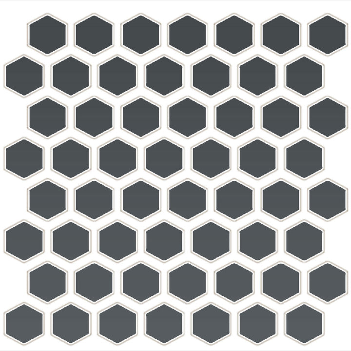 Daltile Color Wheel Mosaic 12" X 14" Hexagon Glossy Chalkboard