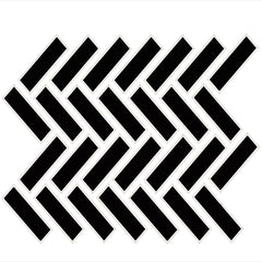 Daltile Color Wheel Mosaic 1" X 3" Herringbone Matte Matte Black