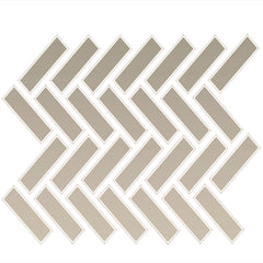 Daltile Color Wheel Mosaic 1" X 3" Herringbone Glossy Urban Putty