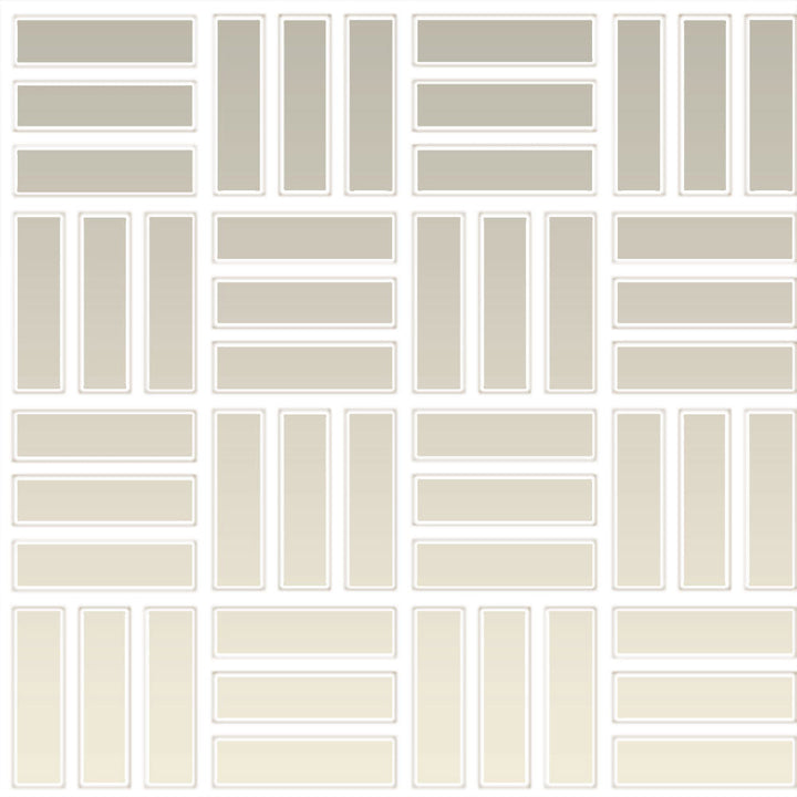 Daltile Color Wheel Mosaic 1" X 3" Lattice Weave Glossy Biscuit