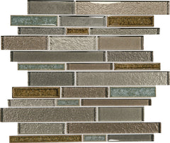 Daltile Crystal Shores 12" X 14" Mosaic Random Interlocking Sapphire Lagoon