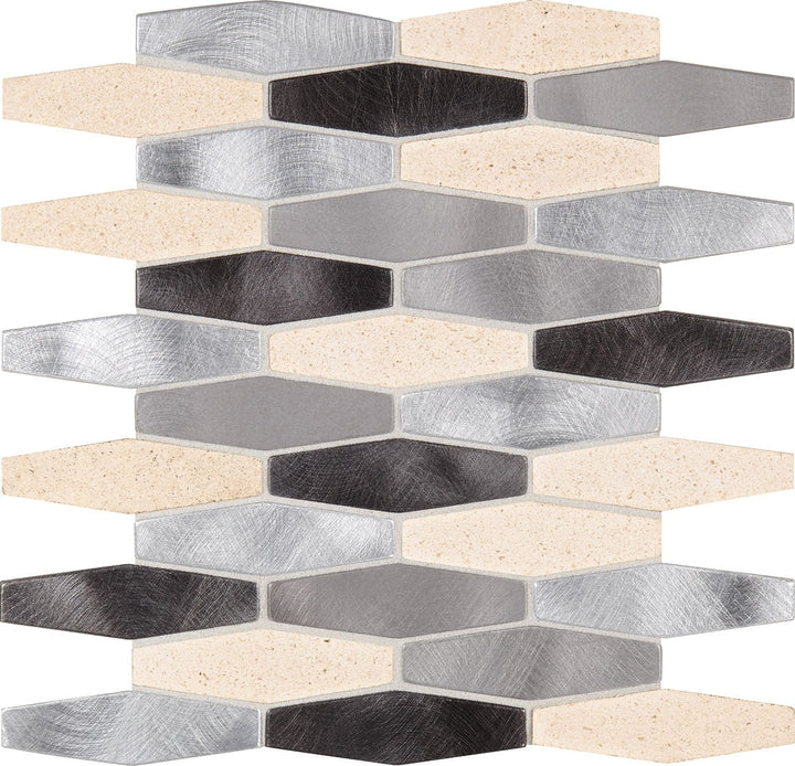 Daltile Fanfare Infinite Mirage 1" X 4" Stretched Hexagon Timeless Illusion