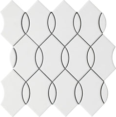 Emser Mythos 12"x12" Wave Mosaic 3"X5.6" White