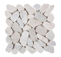 Emser Opuscar 12" X 12" Grand Pebble Mosaic  White 