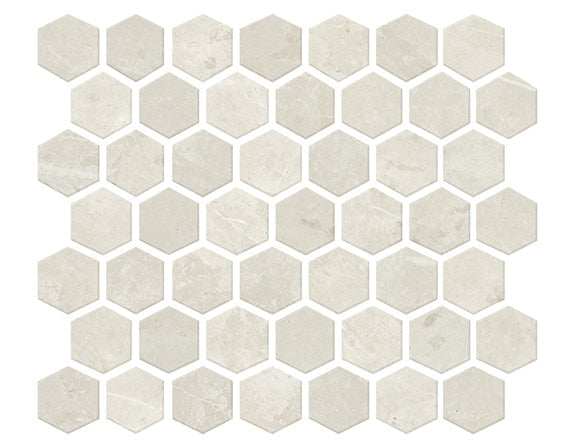 Daltile Prime 12" X 14" Hexagon Mosaic 1.5" X 1.5" Vitality White