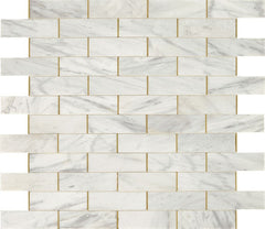 Daltile Lavaliere 11" X 14" Melded Mosaic Honed Alluring White/Brass