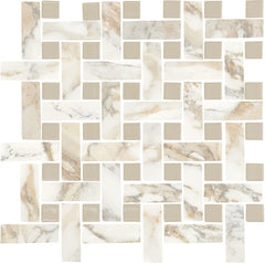 Daltile Divinium 13" X 13" Basketweave Mosaic 1" X 3" Nova