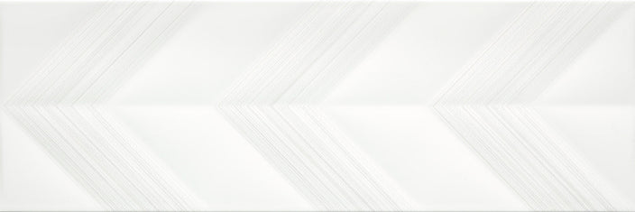 Emser Vertigo 10"x30"  Chevron White