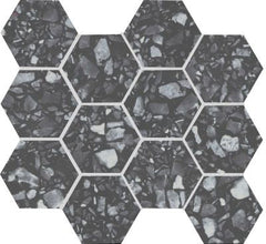 Emser Fragmento 10" X 12" Hexagon Mosaic 3" Matte  LG Black