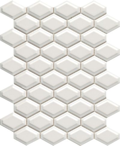 Emser Catch 10" X 13" Beveled Wide Hex Mosaic 2" X 2" Gray 