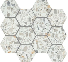 Emser Fragmento 10" X 12" Hexagon Mosaic 3" Matte  LG White