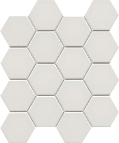 Emser Catch 10" X 12" Hexagon Mosaic 3" Glossy  Gray 