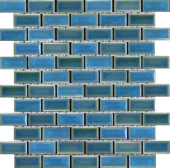 Emser Afloat 11" X 12" 1" X 2"  Teal 